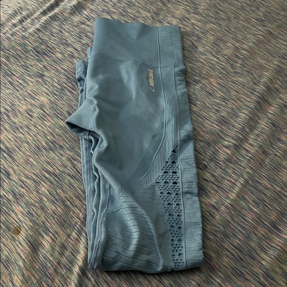 Gymshark Teal Textured Leggings